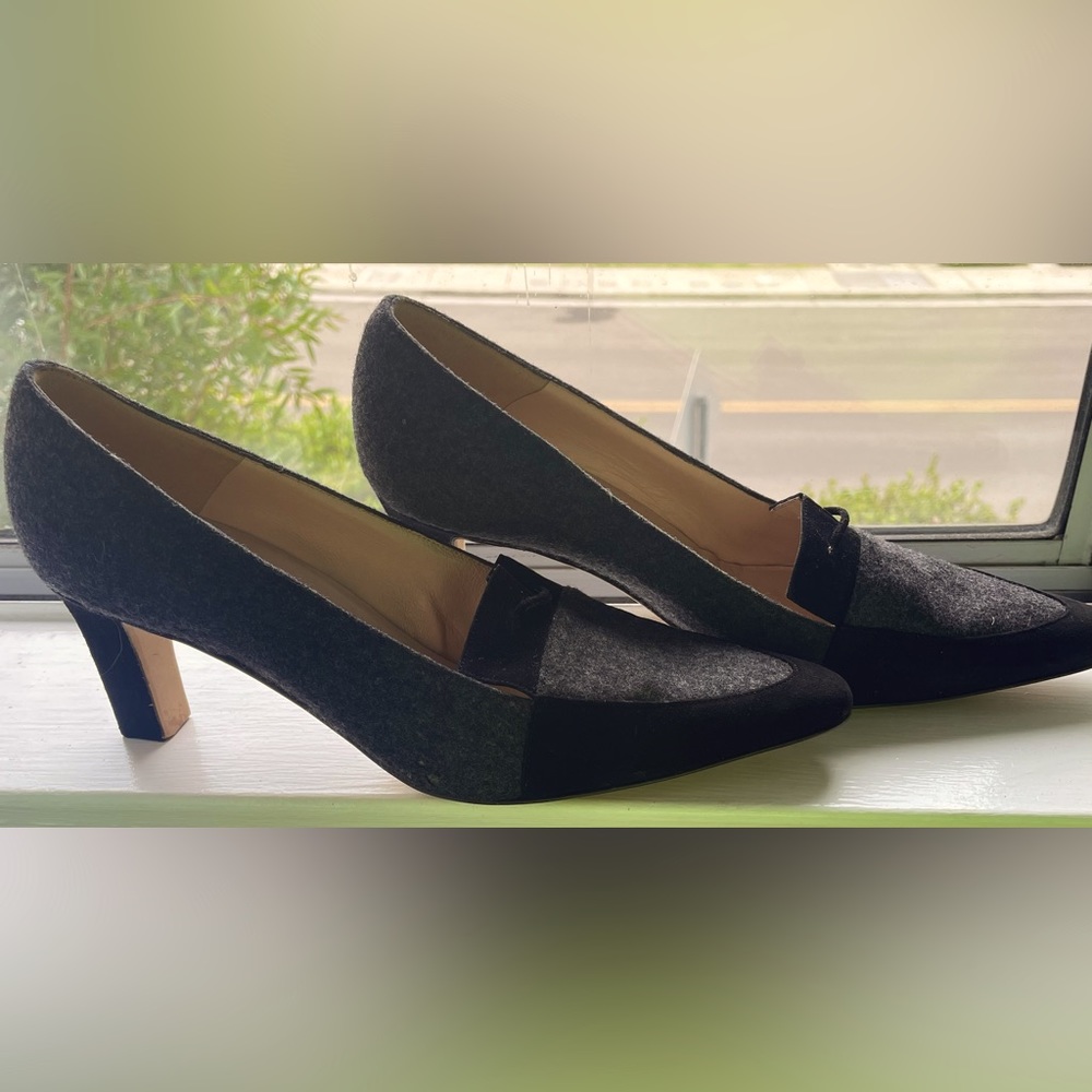 Grey And Black Manolo Blahnik Heels